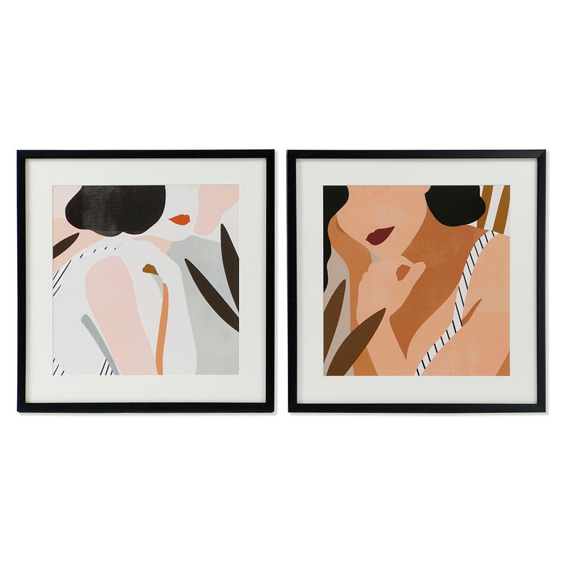 DKD Home Decor Decor pour femmes pour femmes (2 pcs) (60 x 3 x 60 cm)