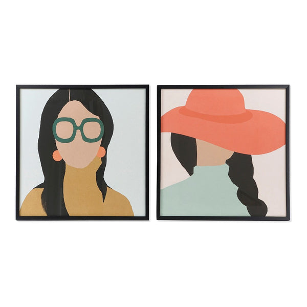 Quadro DKD Home Decor Teenager (2 pcs) (71 x 3 x 71 cm)