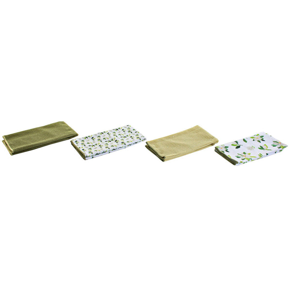 DKD Home Decor Tiles Set Fiber Green Decor (2 PCs)