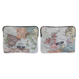 Custodia per iPad DKD Home Decor Just Go Poliestere Tela Mappamondo (2 pcs)