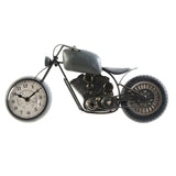 Orologio da Parete DKD Home Decor Vetro Nero Grigio Moto Bianco Ferro (44 x 8 x 21 cm)