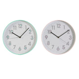 DKD Home Wall Watch PVC Green Pink Decor (30 x 4,5 x 30 cm) (2 pc)