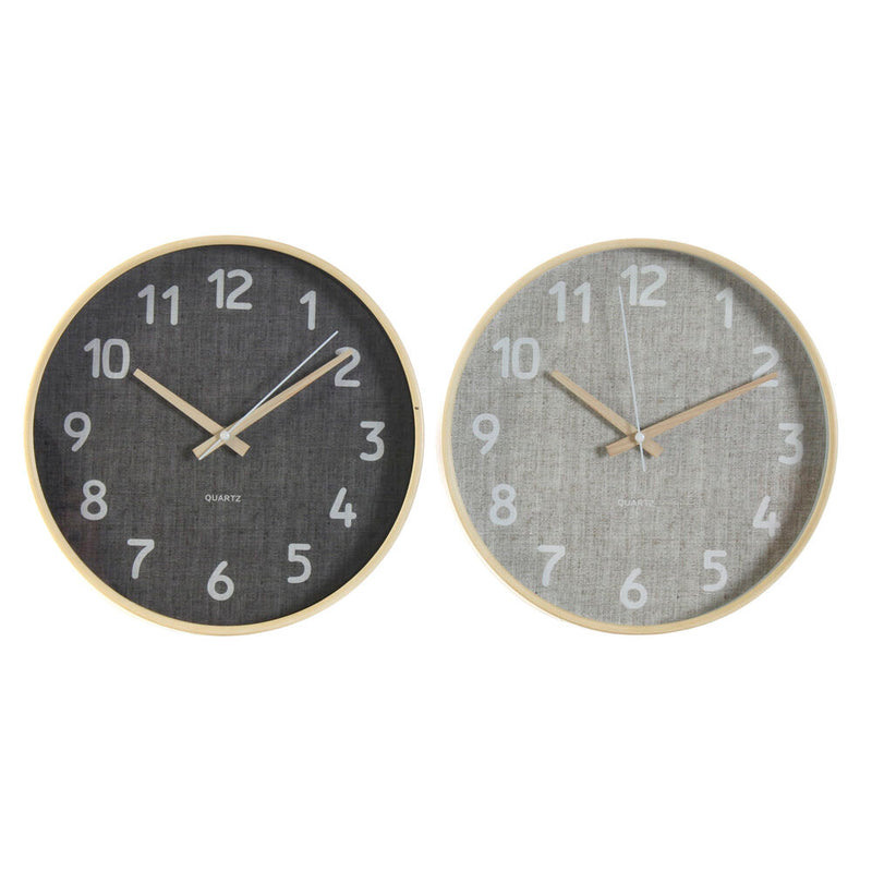 Orologio da Parete DKD Home Decor Rosa Verde PVC (30 x 4 x 30 cm) (2 pcs)