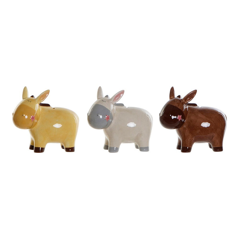 DKD Home Decor Dolomite Donkey Mente (3 PC)