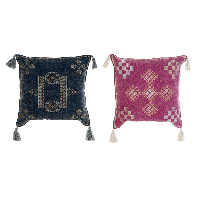 Cuscino DKD Home Decor Azzurro Rosa Cotone (2 pcs) (40 x 15 x 40 cm) - zannishop