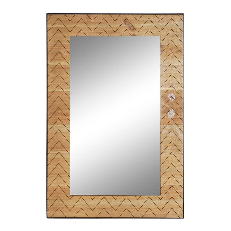 Specchio da parete DKD Home Decor Nero Legno Metallo (60 x 3 x 92 cm) - zannishop