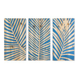 Quadro DKD Home Decor Leaf Frunze (3 pcs) (25 x 3 x 48 cm)