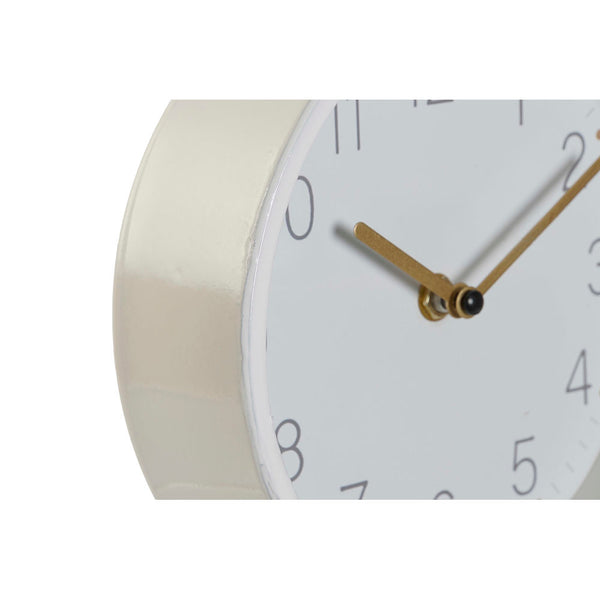 DKD Home Table montre décor doré en métal en bois blanc mdf (18 x 5,5 x 19,5 cm)