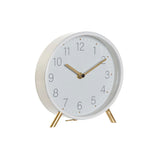 Orologio da Tavolo DKD Home Decor Dorato Metallo Bianco Legno MDF (18 x 5.5 x 19.5 cm)