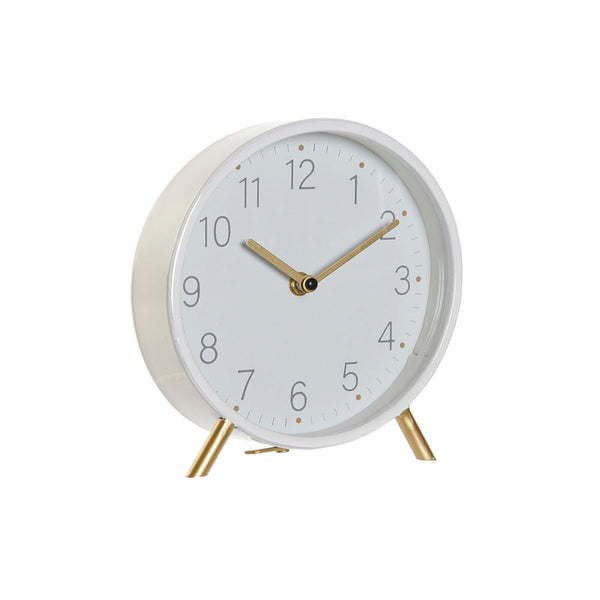 DKD Home Table montre décor doré en métal en bois blanc mdf (18 x 5,5 x 19,5 cm)