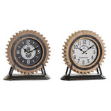 Orologio da Tavolo DKD Home Decor Nero Metallo Bianco Legno MDF (30.5 x 12 x 31 cm) (2 pcs)