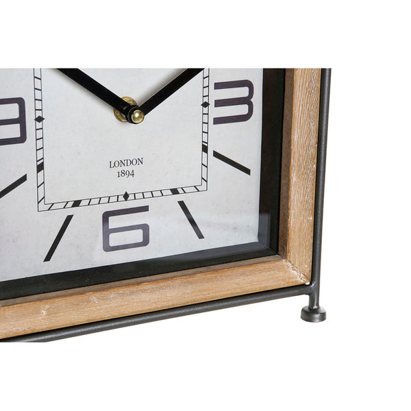 DKD Home Table Watch Decor Black Metal Wood MDF (22 x 7 x 35 cm)