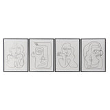 DKD Home Decor Imagen abstracta (45 x 3 x 60 cm) (4 PC)