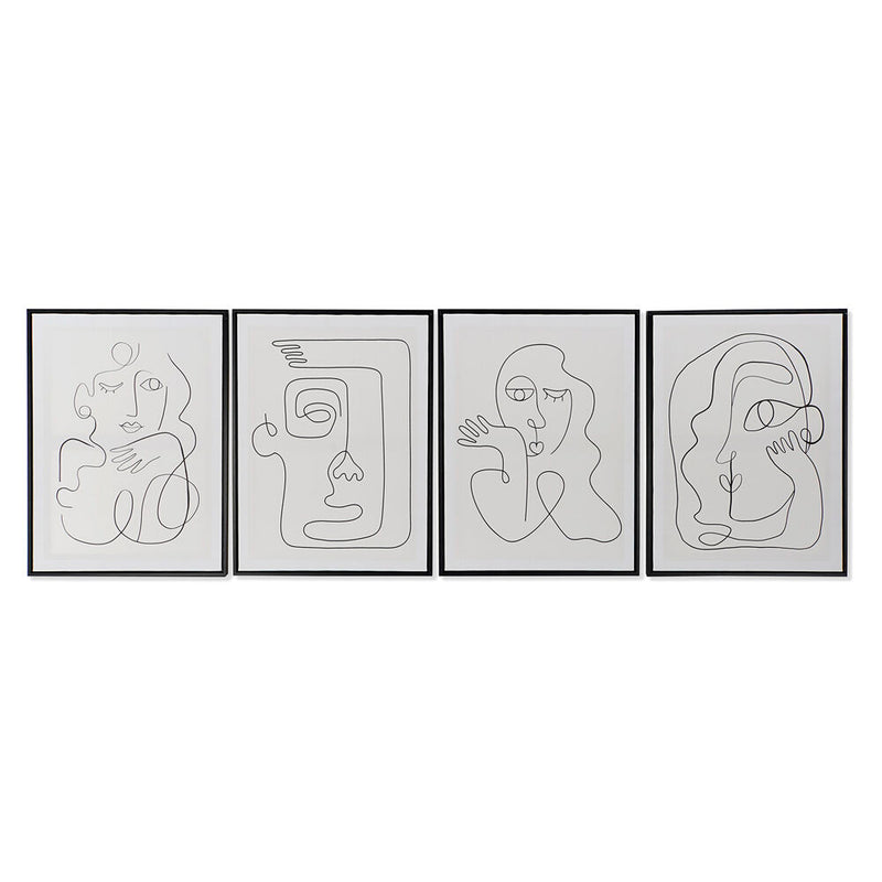 DKD Home Decor Imagen abstracta (45 x 3 x 60 cm) (4 PC)