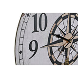 Orologio da Parete DKD Home Decor Bianco Nero Metallo Legno MDF Bussola (2 pcs) (58 x 4 x 58 cm)