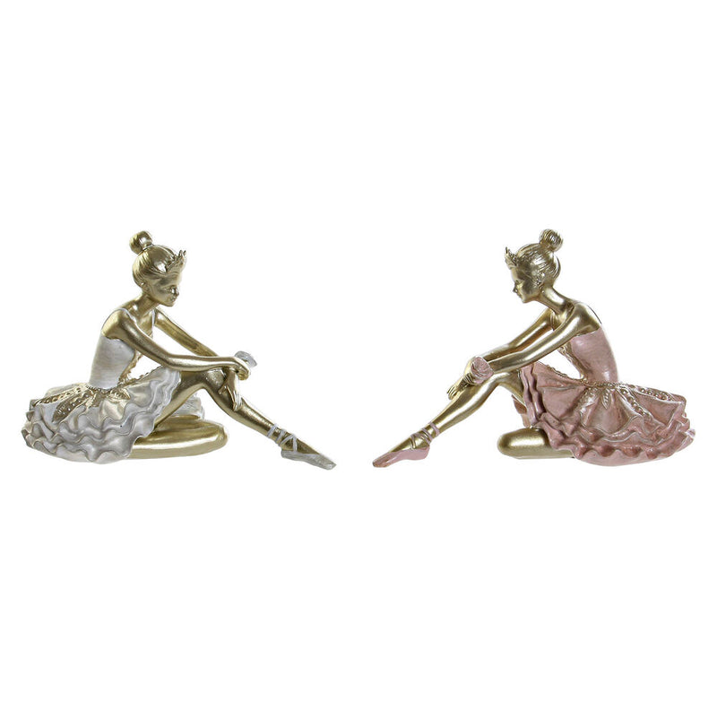 Statua Decorativa DKD Home Decor Ballerina di Rumba Resina (2 pcs) (13.5 x 7.5 x 9 cm) - zannishop