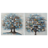 Quadro DKD Home Decor Tela Albero (2 pcs) (80 x 3 x 80 cm)