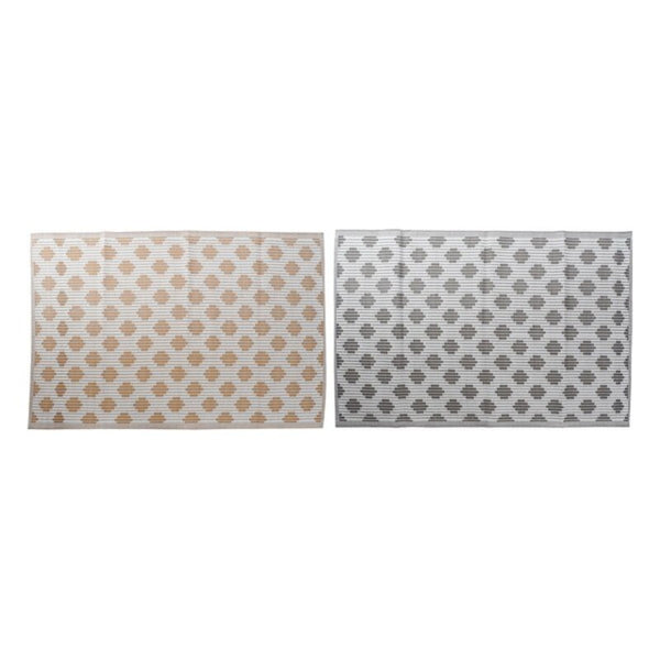 Tappeto DKD Home Decor Bianco Grigio polipropilene (2 pcs) (120 x 197 x 1 cm) - zannishop