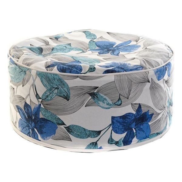 Cuscino DKD Home Decor Da terreno Azzurro Poliestere Fiore (53 x 53 x 23 cm) - zannishop