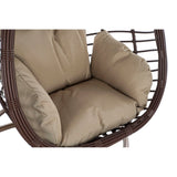 Poltrona da giardino DKD Home Decor Poliestere rattan sintetico Alluminio Marrone Chiaro Marrone scuro (90 x 70 x 110 cm)