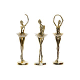 Statua Decorativa DKD Home Decor Ballerina Classica Resina Glam (3 pcs) - zannishop