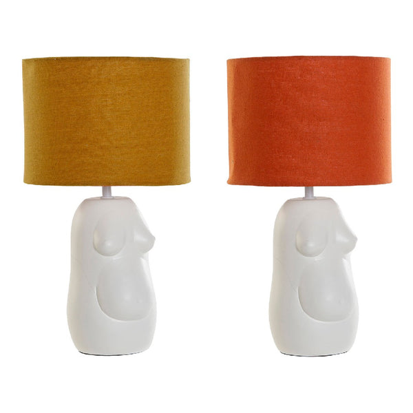 Lampada da Tavolo DKD Home Decor Poliestere Gres (2 pcs) (22 x 22 x 39 cm)