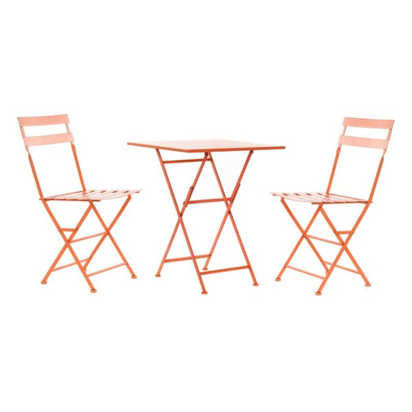 Table avec 2 chaises domestiques dkd décor de corail métallique (3 pc)