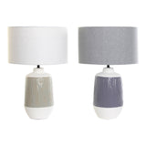 Lampada da Tavolo DKD Home Decor Poliestere Porțelan (2 pcs) (35 x 35 x 53 cm)