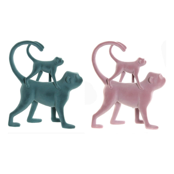 Statua Decorativa DKD Home Decor Resina Scimmia (2 pcs) (22.5 x 8 x 27.5 cm) - zannishop