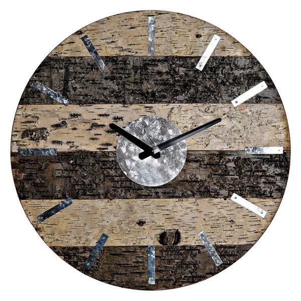 Wall Watch DKD Home Metal Wood Metal Decor (40 x 3,6 x 40 cm)