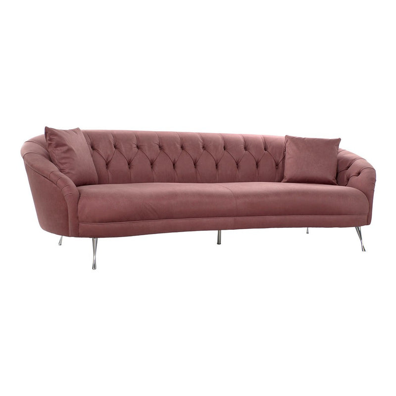 DKD Home Decor Sofa Pink Polyester Metall (250 x 100 x 80 cm)