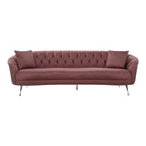 DKD Home Decor Sofa Pink Polyester Metall (250 x 100 x 80 cm)