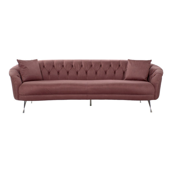 DKD Home Decor Sofa Pink Polyester Metall (250 x 100 x 80 cm)