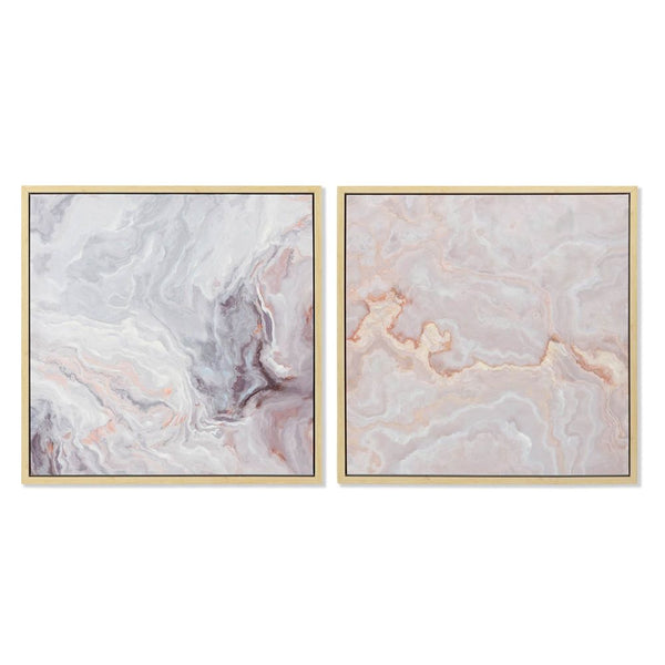 Quadro DKD Home Decor Tela Abstract (2 pcs) (70 x 4 x 70 cm)