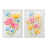 Quadro DKD Home Decor Happy Flowers (70 x 2.5 x 100 cm)