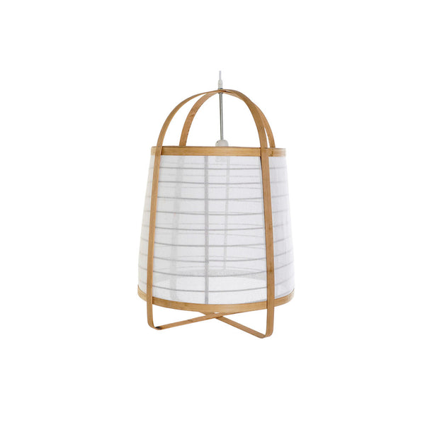 Lampadario DKD Home Decor Lino Bianco Bambù 220 V (44 x 44 x 64 cm) - zannishop