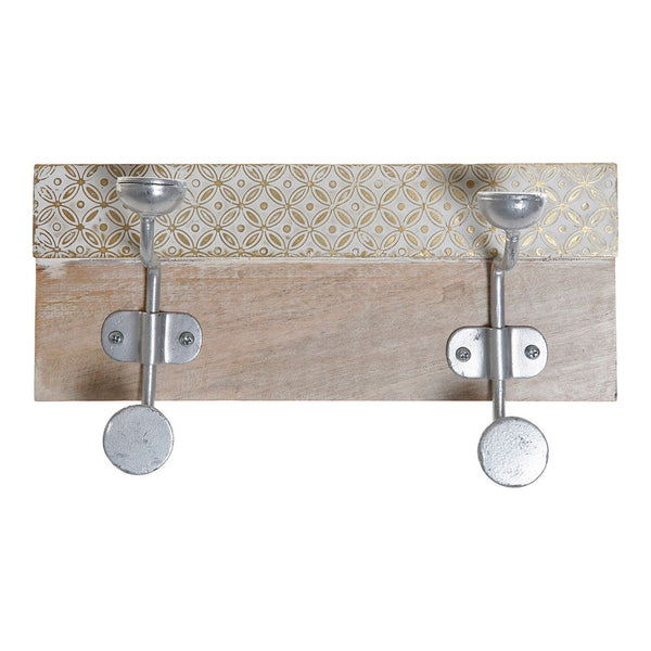 Appendiabiti da parete DKD Home Decor Metallo Legno di mango (30 x 10 x 15.5 cm)