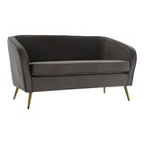 DKD Home Decor Sofa Grey Polyester Glam (135 x 70 x 73 cm)