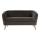 DKD Home Decor Sofa Grey Polyester Glam (135 x 70 x 73 cm)