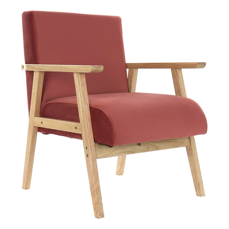 DKD Home Sessel Red Polyester Holz MDF (61 x 63 x 77 cm)