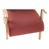 DKD Home Sessel Red Polyester Holz MDF (61 x 63 x 77 cm)