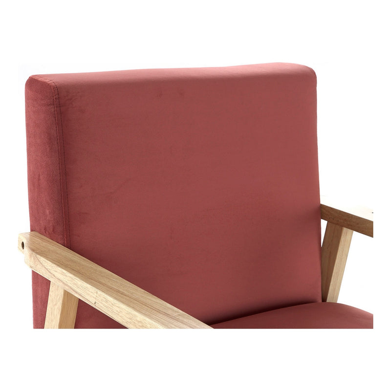 DKD Home Sessel Red Polyester Holz MDF (61 x 63 x 77 cm)