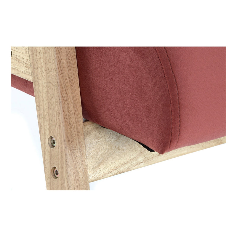 DKD Home Sessel Red Polyester Holz MDF (61 x 63 x 77 cm)