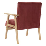 DKD Home Sessel Red Polyester Holz MDF (61 x 63 x 77 cm)