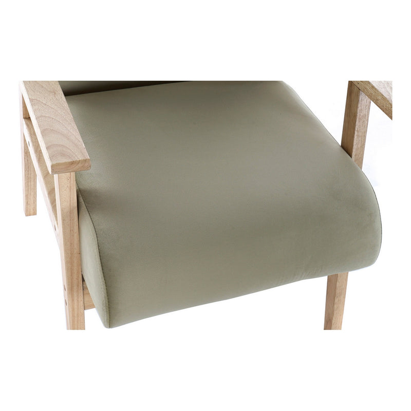 DKD Home Sesselgrüner Dekor Polyester Holz MDF (62 x 62 x 77 cm)