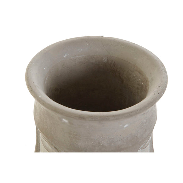 Ensemble de vases domestiques DKD Ciment gris clair (15,5 x 15,5 x 23 cm) (12,5 x 12,5 x 15,5 cm) (2 pcs)