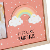 DKD Home Portapo Frame Decor Rainbow Wood MDF (2 PC) (25 x 1 x 16 cm)