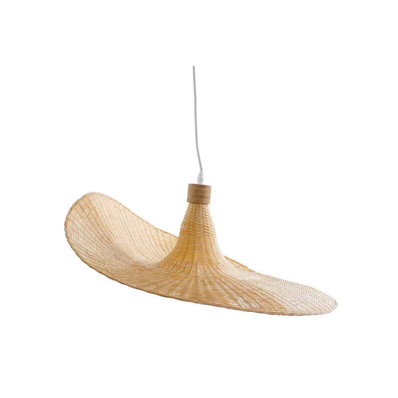 DKD Home Chandelier Decor Bamboo marrón claro (58 x 58 x 22 cm)