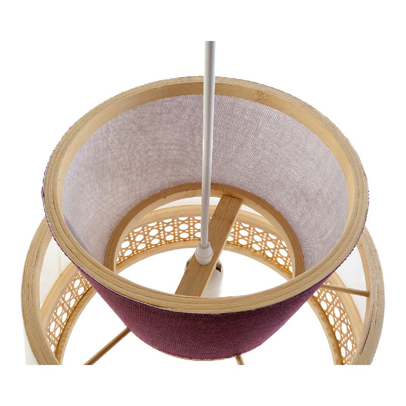 DKD Home Chandelier Decor Bamboo de poliéster (46 x 46 x 45 cm)