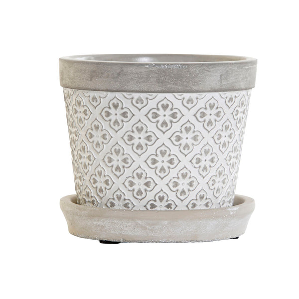 DKD Home Vase Ciment Grey Decor (12,5 x 12,5 x 11,5 cm)